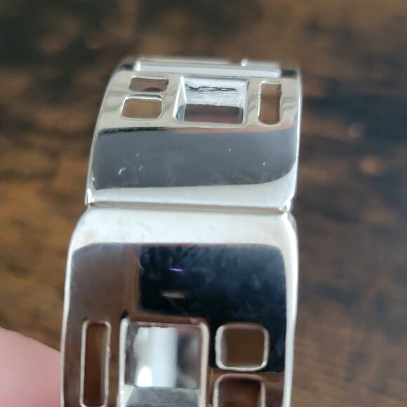 Vintage Watches Vivani Ladies Silver Grid Bracelet Quartz Watch Y2K Modern - Picture 9 of 10